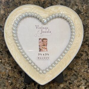Heart Picture Frame Vintage Jewels By Malden Holds 3 1/2 X 5 Photo